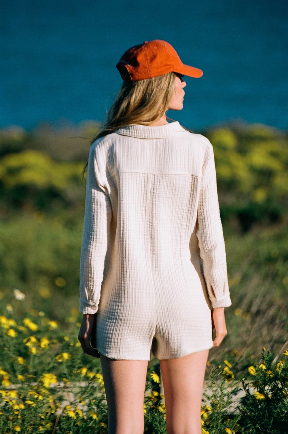 Piper Long Sleeve Playsuit - Natural