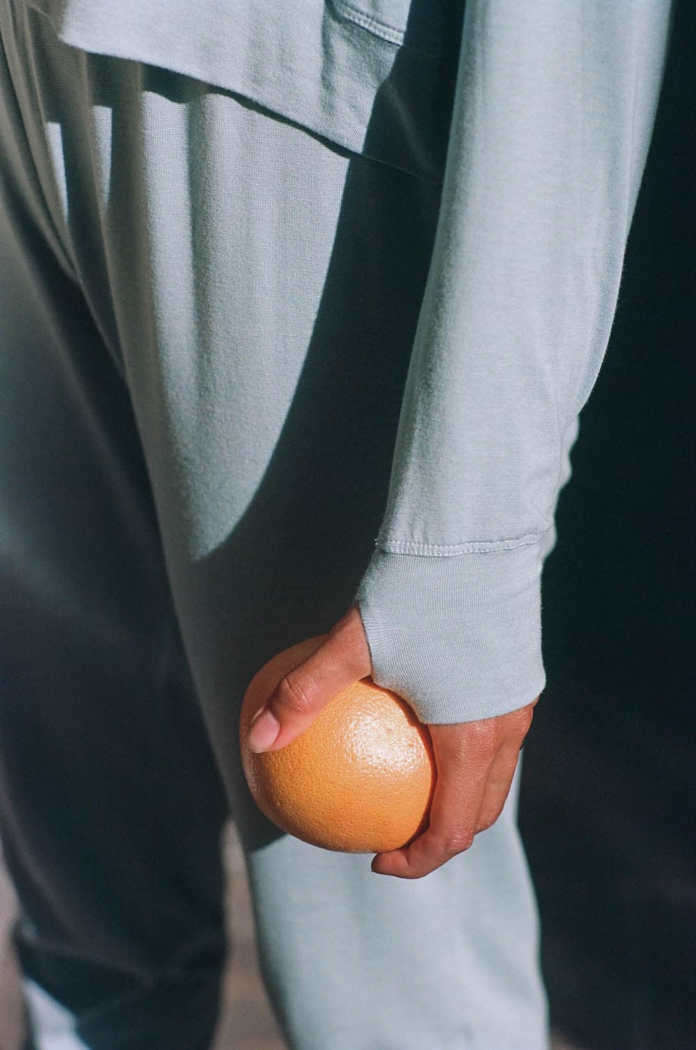 Cropped Sun Hoodie - Powder Blue