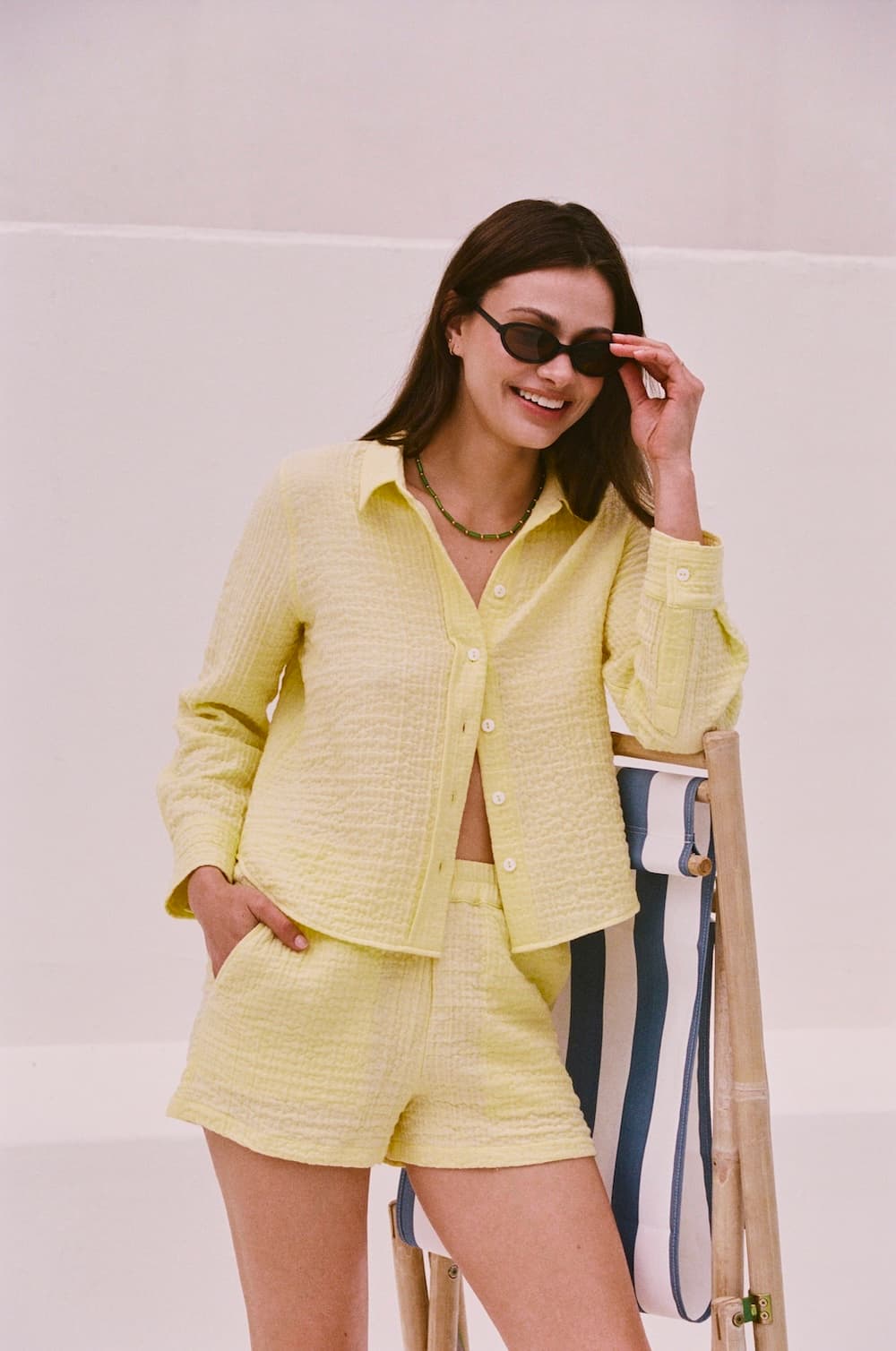 Cropped Pru Button Down