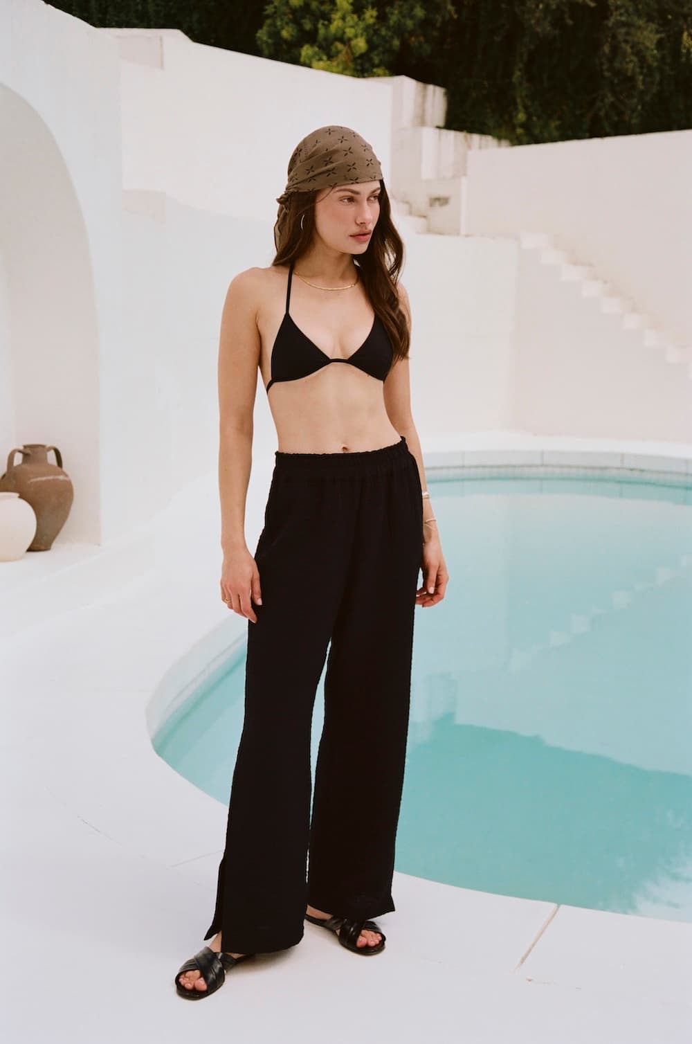 Wide Leg Gauze Pants