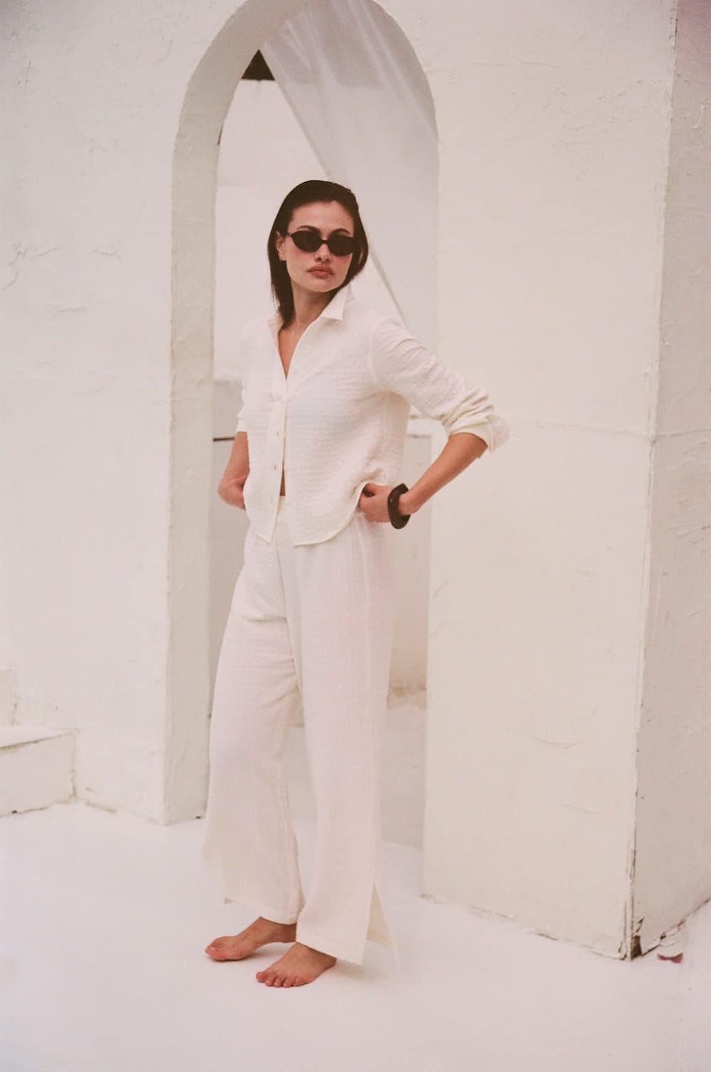 Wide Leg Gauze Pants