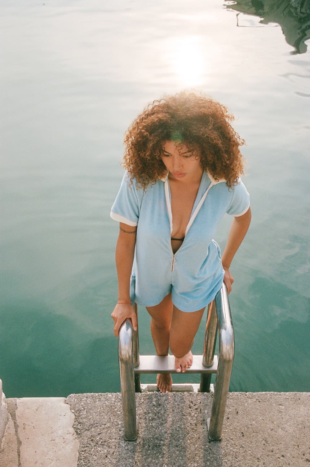 All Day Terry Playsuit - Sky