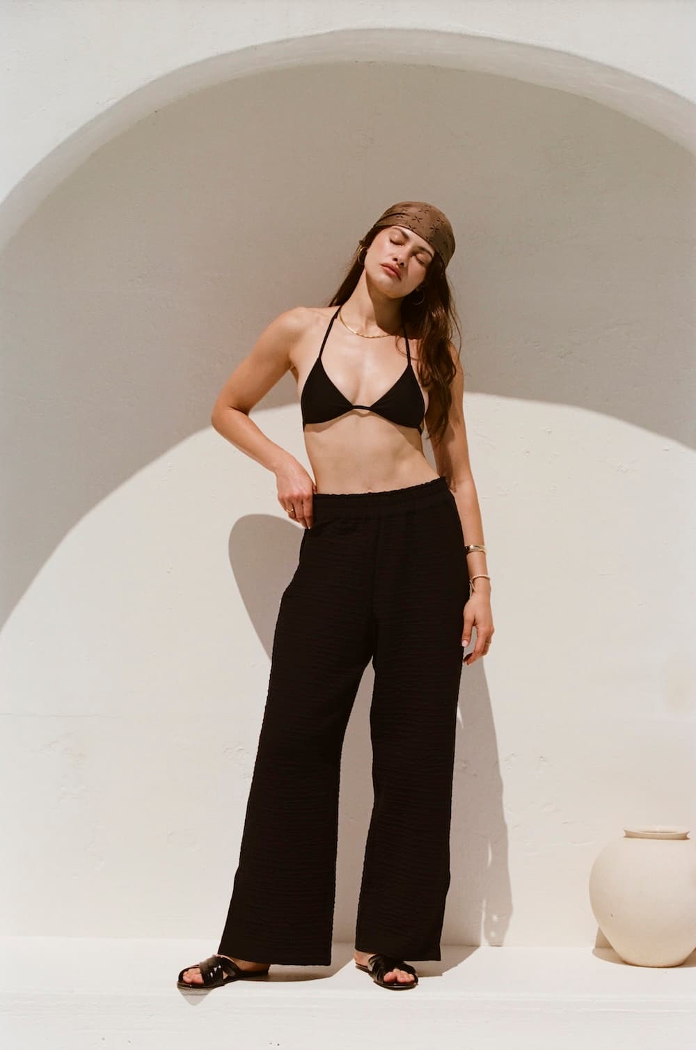 Wide Leg Gauze Pants