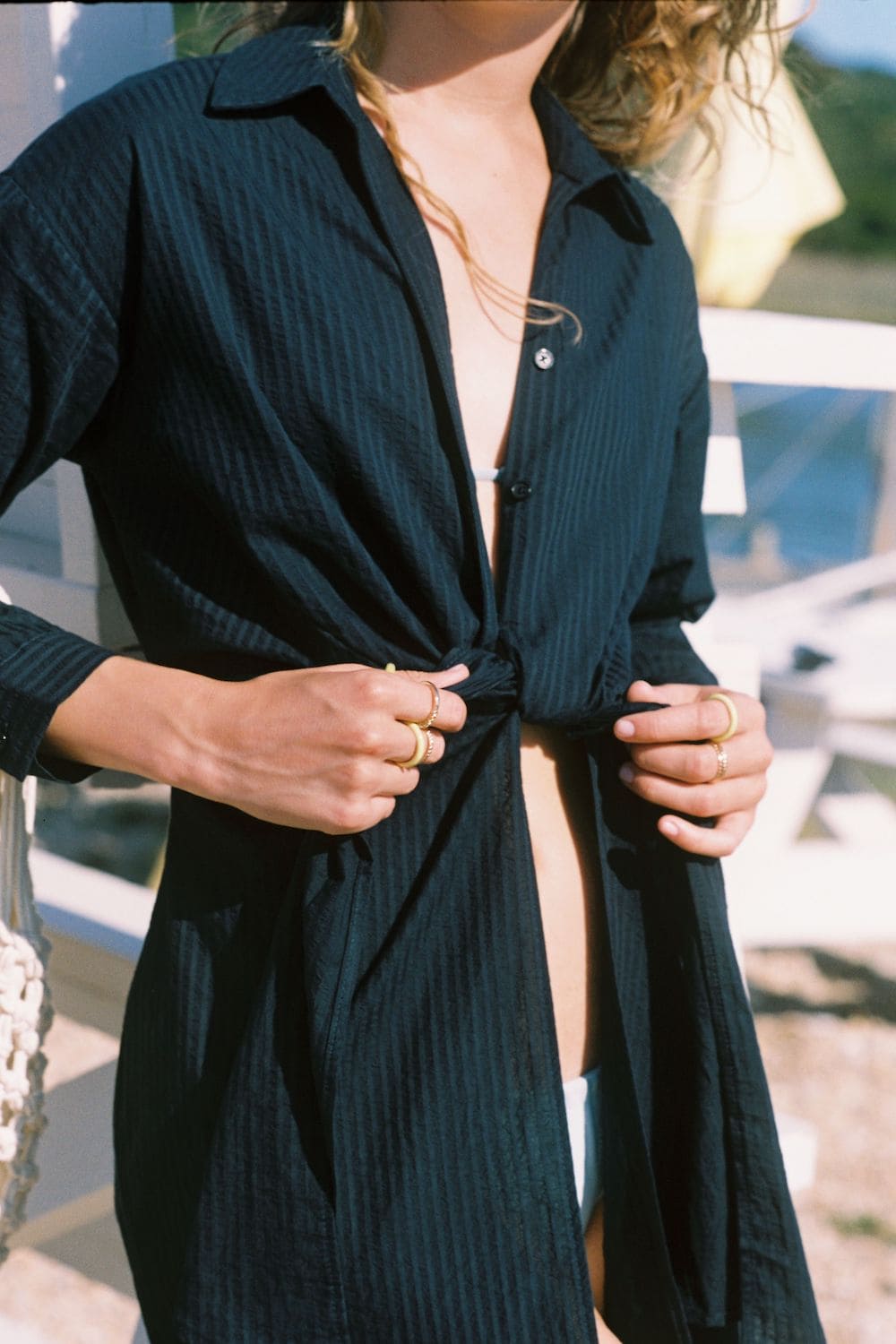 sun protective upf leo tie cover up in midnight