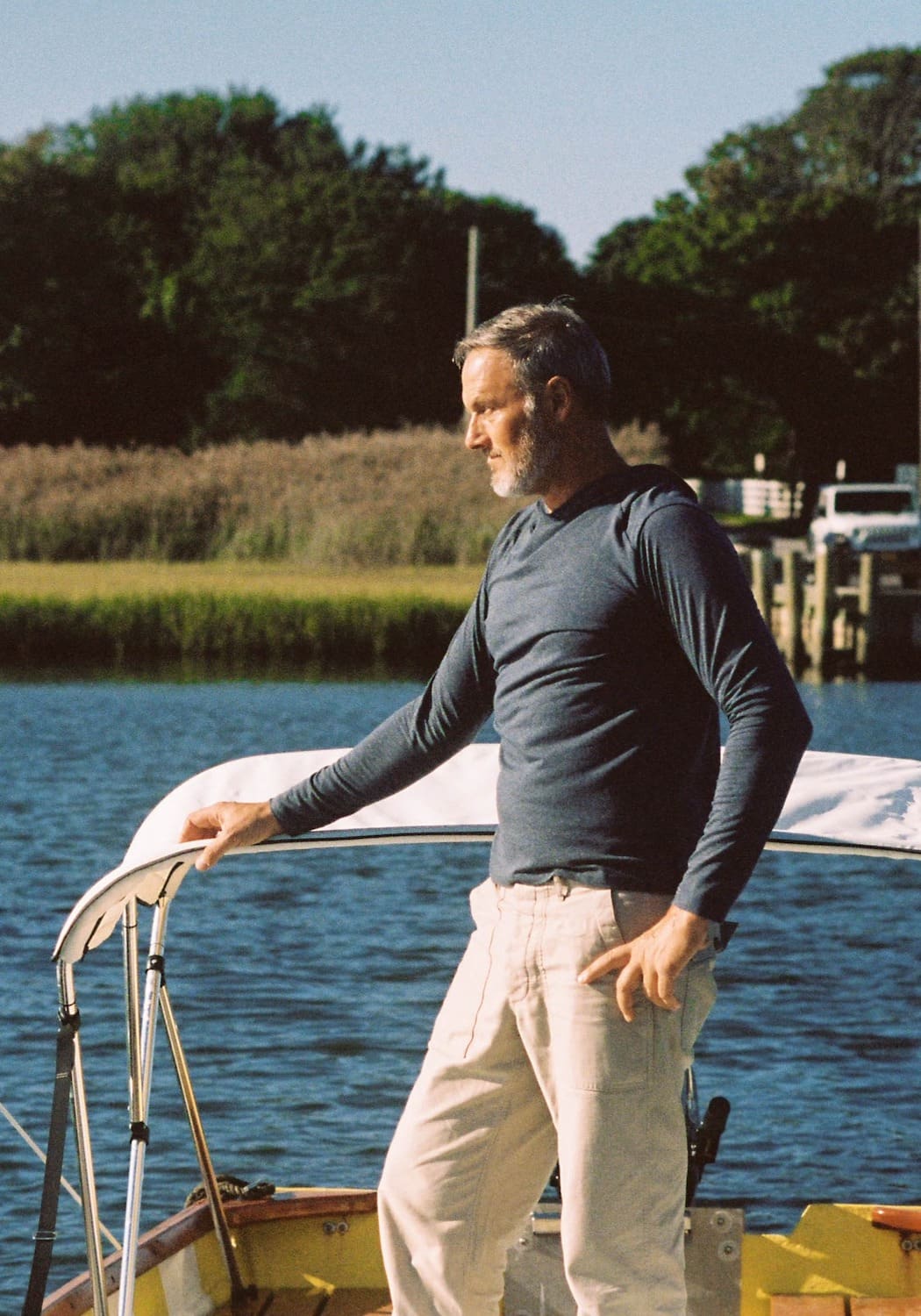 sun protective upf coop sun hoodie in heather lake